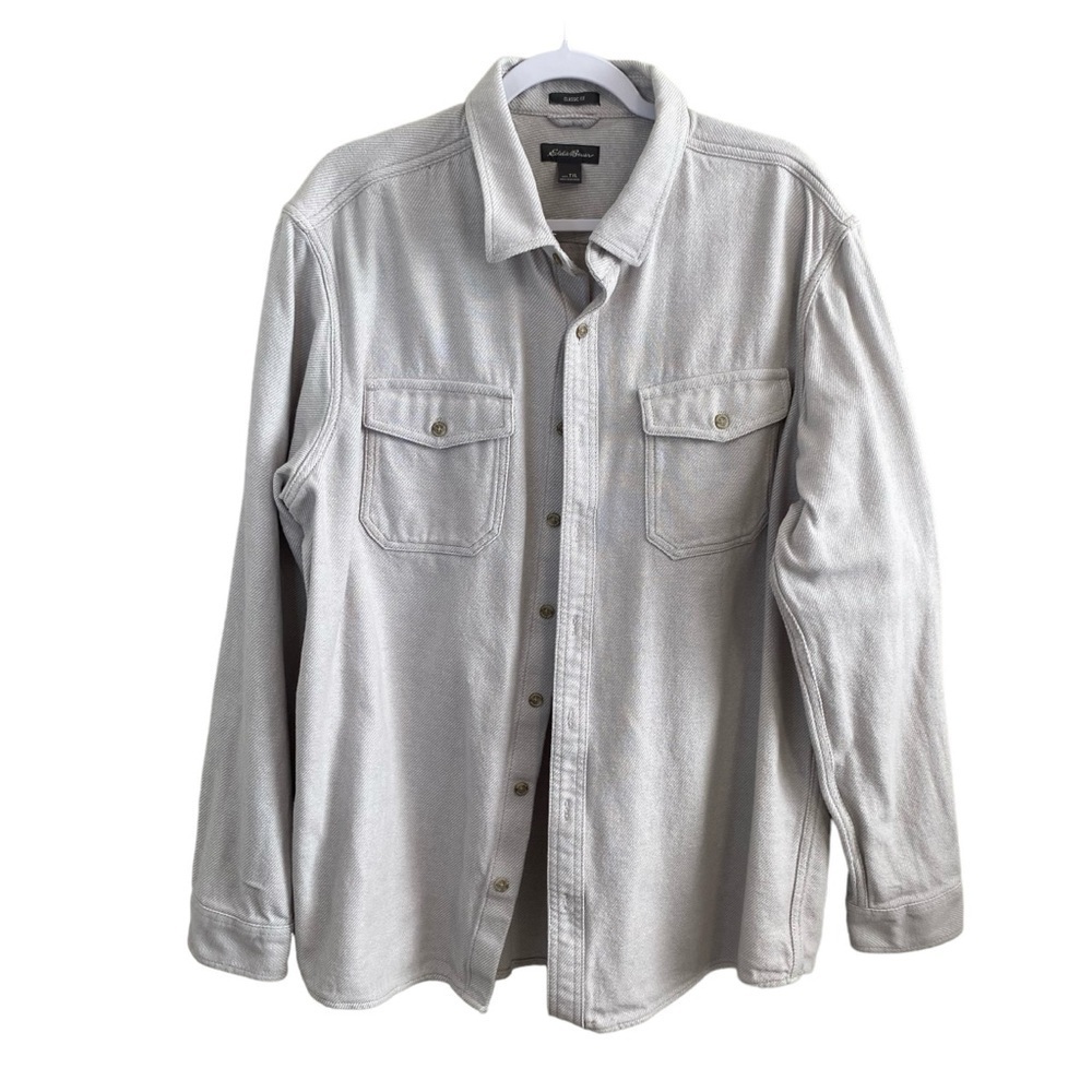 Eddie Bauer - Tan Woven Cotton Shacket classic fit - Size TXL